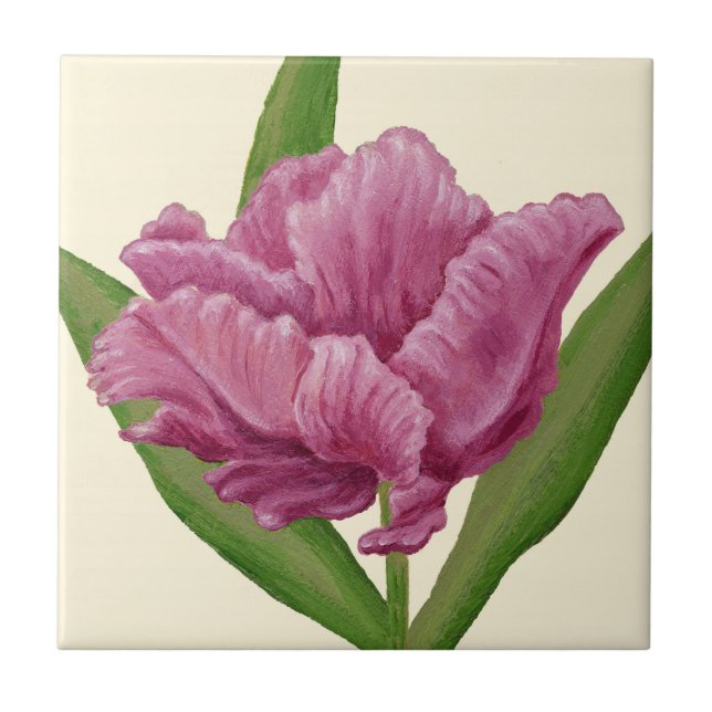 Pink Tulip tile (Front)