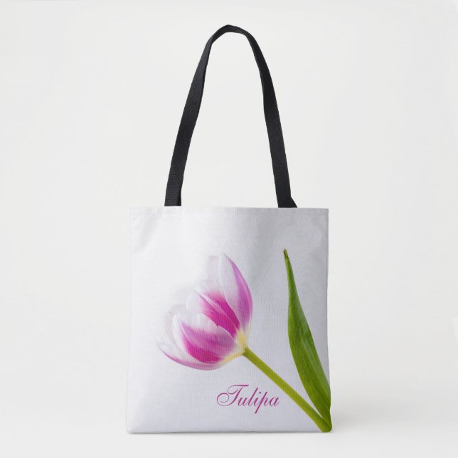 Pink Tulip  Tote Bag (Front)