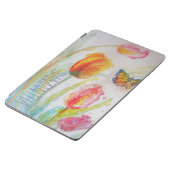 Pink Tulip Tulips Floral Watercolor Womans Name  iPad Air Cover (Side)
