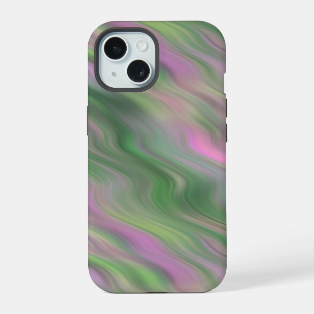 Pink Tulip Wavy Texture Iphone Case (Back)