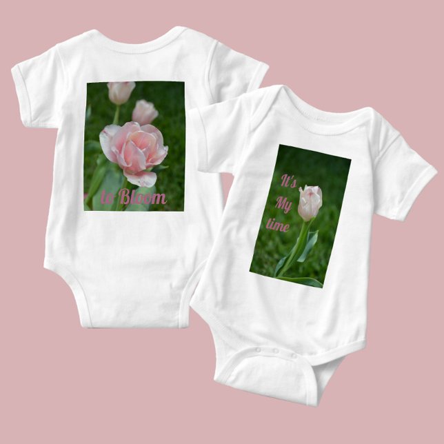 Pink Tulips Baby Bodysuit (Creator Uploaded)