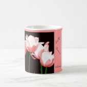 Pink Tulips BABY GIRL Personalized Photo Mug (Center)