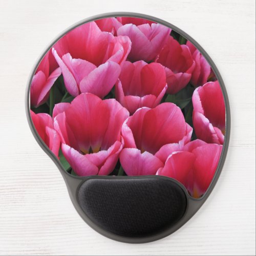 Pink tulips beauty   gel mouse pad