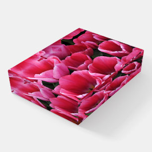 Pink tulips beauty paperweight