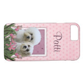 Pink Tulips - Bichon and Maltese Case-Mate iPhone Case (Back (Horizontal))