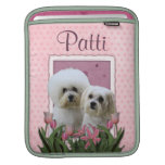 Pink Tulips - Bichon and Maltese Sleeve For iPads