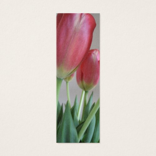 Pink Tulips Bookmarks Business Cards