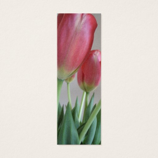 Customizable Pink Tulips Bookmarks Business Cards