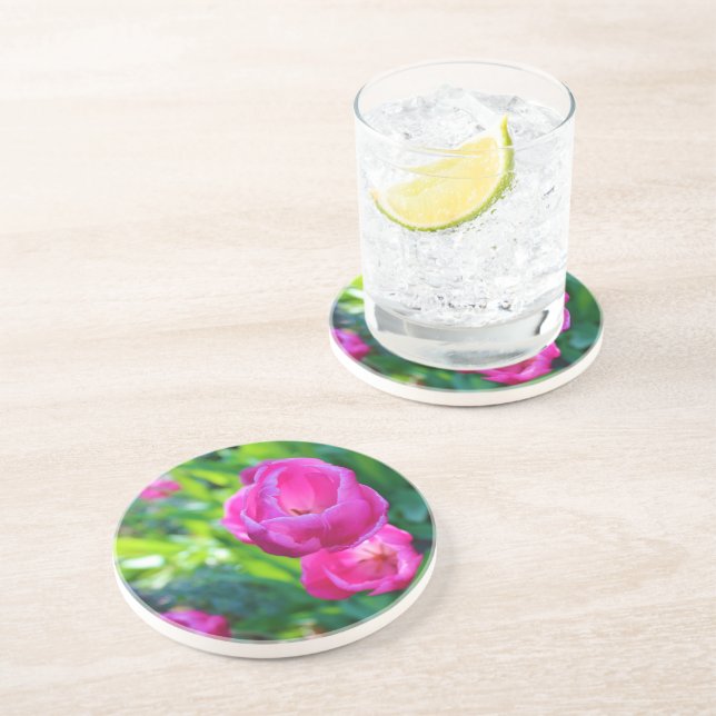 Pink Tulips Coaster (Side)