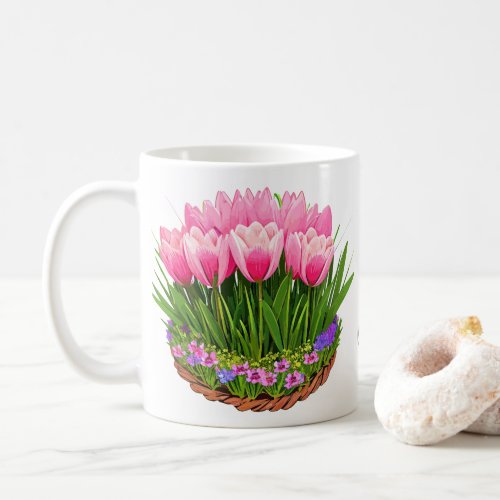 Pink Tulips Coffee Mug