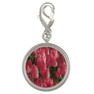 Pink Tulips Floral Charm