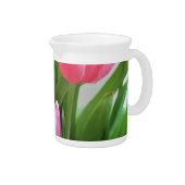 Pink Tulips, Floral Spring Bouquet, Flowers Drink Pitcher (Right)
