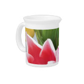 Pink Tulips, Floral Spring Bouquet, Flowers Drink Pitcher (Left)