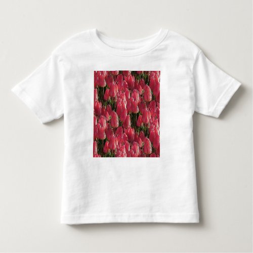 Pink Tulips Floral Toddler T_shirt