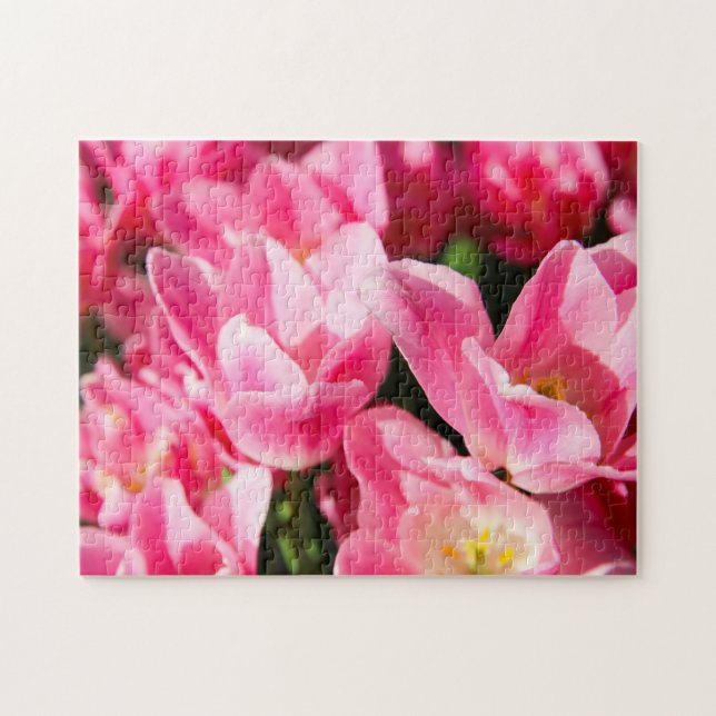 Pink Tulips Game Puzzle (Horizontal)