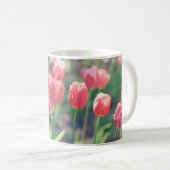Pink Tulips Garden Coffee Mug (Front Right)