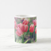 Pink Tulips Garden Coffee Mug (Center)