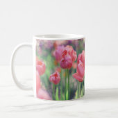 Pink Tulips Garden Coffee Mug (Left)