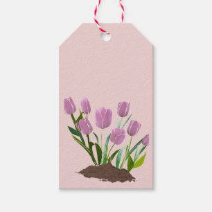 Pink Tulips Gift Tags