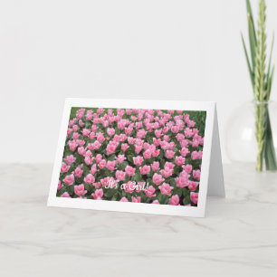 Pink Tulips Greeting Card