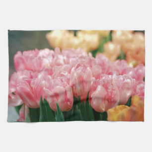Pink Tulips in Bloom Towel