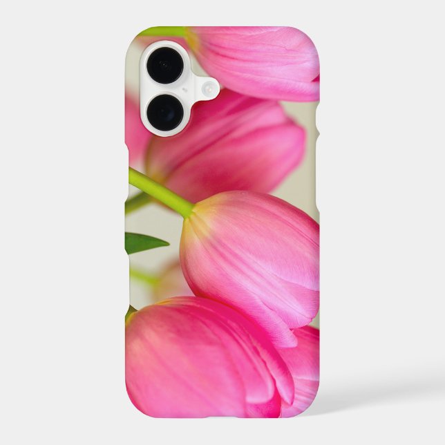 Pink Tulips Iphone Case (Back)