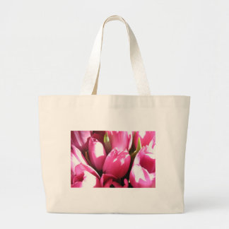 Pink Tulips Large Tote Bag