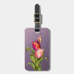 Pink Tulips Luggage Tag