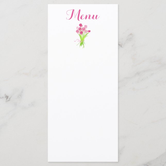 Pink Tulips - Menu (Front)