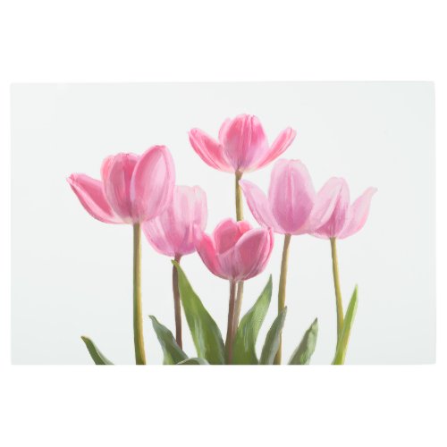 Pink Tulips Metal Print