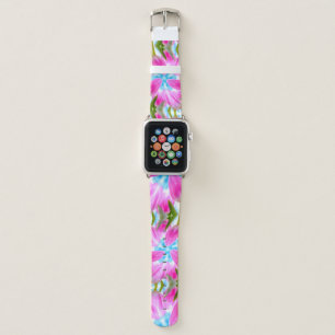 Pink Tulips Pattern Apple Watch Band