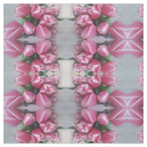 Pink Tulips Pattern, Fabric
