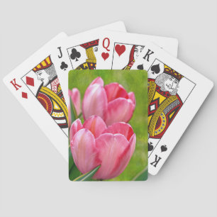 Pink Tulips Poker Cards