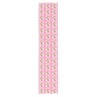 Pink tulips table runner