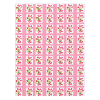 Pink tulips tablecloth