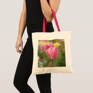 Pink tulips  tote bag