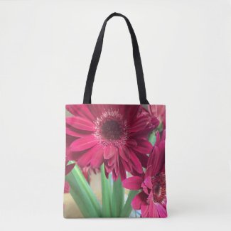 Personalized Pink Daisy Bags