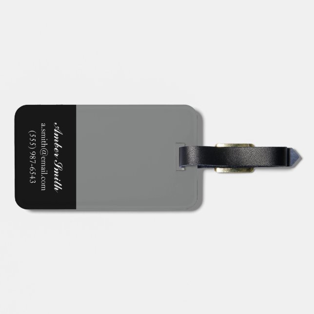 Pink Turban Luggage Tag (Back Horizontal)