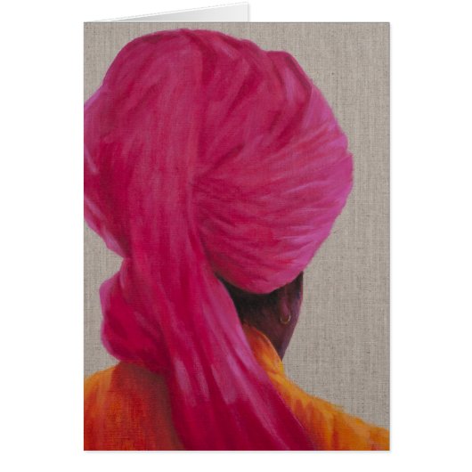 Pink Turban Orange Jacket 2014 Cards (Front)