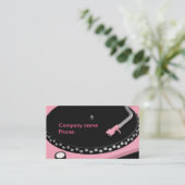 Pink Turntable Business Card (Standing Front)