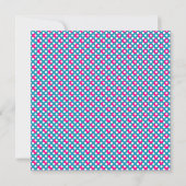 Pink, Turquoise and White Polka Dot Sweet 16 Invitation (Back)