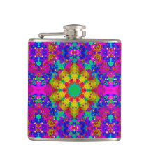 Pink Turquoise and Yellow Retro Pattern