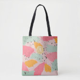 Orange and Pink Ombre Shade Color Fade Tote Bag