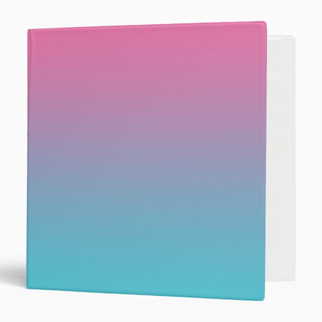 Pink & Turquoise Ombre Binder (Front/Inside)