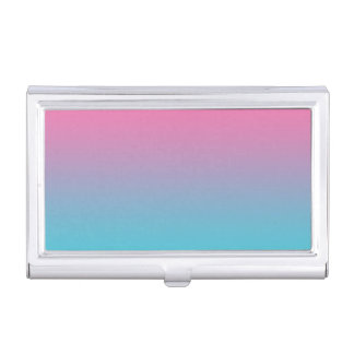 Pink & Turquoise Ombre Business Card Holder