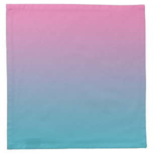 Pink & Turquoise Ombre Cloth Napkin
