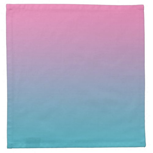 Pink  Turquoise Ombre Cloth Napkin