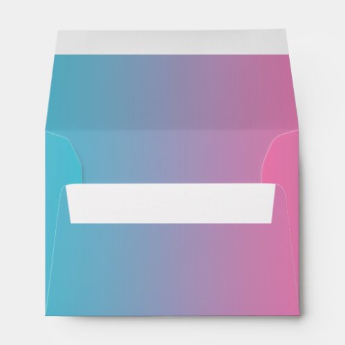 Pink  Turquoise Ombre Envelope