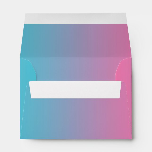 Pink & Turquoise Ombre Envelope (Back (Bottom))