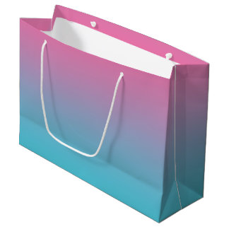 Pink & Turquoise Ombre Large Gift Bag